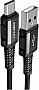 ���� ������ USB 2.0 AM to USB-C 1.2m 3A nylon C1-04 black Acefast (6974316280545)