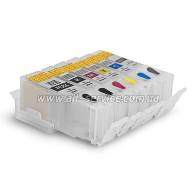 Комплект перезаправляемых картриджей для Canon MG6340/ MG7140 (REFILL6-450CN) с АО чипами SuperPrint Комплект перезаправляемых картриджей для Canon MG6340/ MG7140 (REFILL6-450CN) с АО чипами SuperPrint