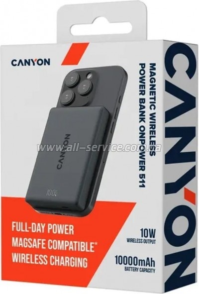 ������� ������������� Canyon 10000mAh OnPower 511 PD 20W Black (CNS-CPB511B)