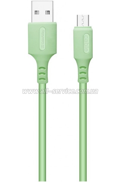 ���� ������ USB 2.0 AM to Micro 5P 1.0m soft silicone green ColorWay (CW-CBUM042-GR)