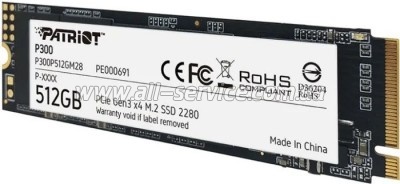 SSD  PATRIOT P300 512 GB (P300P512GM28)