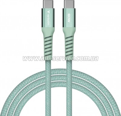 ���� ������ USB-C to USB-C 1.2m Magnetic 60W green Verbatim (31864)