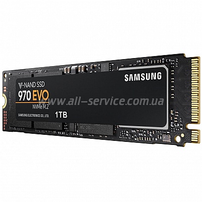 SSD  1TB Samsung 970 EVO M.2 NVMe PCIe 3.0 4x 2280 V-NAND 3-bit MLC (MZ-V7E1T0BW)