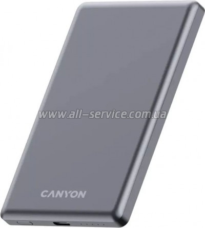   Canyon 5000mAh OnPower 505 slim Magsafe PD/20W Dark Grey (CNS-CPB505DG)