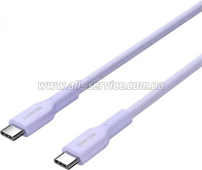 ���� ������ USB-C to USB-C 1.0m OnWire 60CL C-C 60W COLOR Braided 1m Purple Canyon (CND-CCAP60AB10PU)