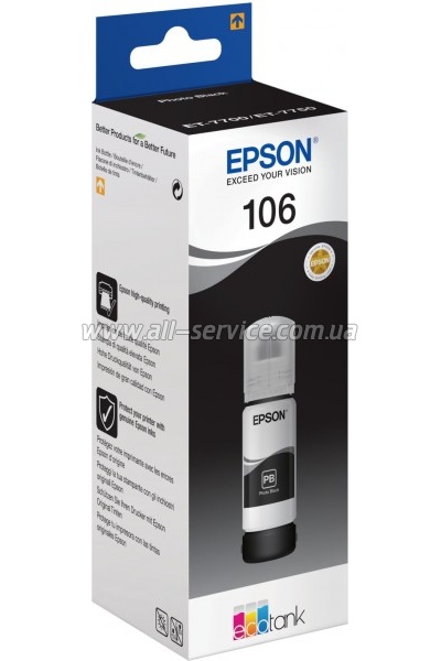  Epson 106 Epson L7160/ 7180 Photo Black (C13T00R140)