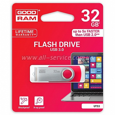  Goodram 32GB UTS3 Twister Black USB 3.0 (UTS3-0320K0R11)