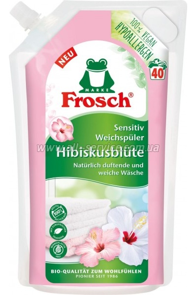 Кондиционер для белья Frosch Цветы Гибискуса 1 л (4001499968464) Кондиционер для белья Frosch Цветы Гибискуса 1 л (4001499968464)