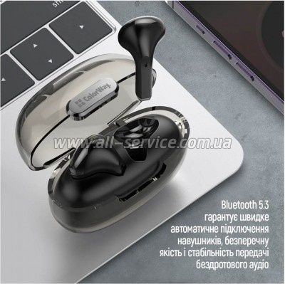  ColorWay Slim TWS-2 Earbuds Black (CW-TWS2BK)