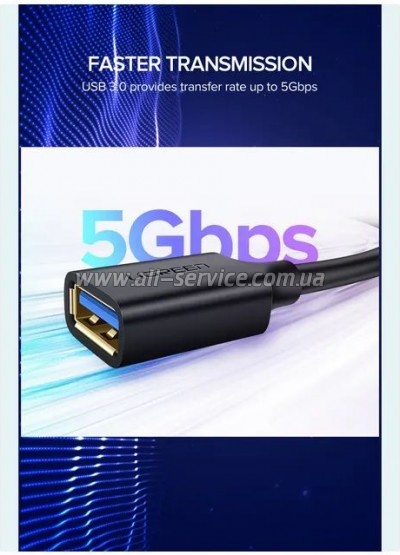 ���� ������ USB 3.0 AM/AF 1.5m US129 black Ugreen (30126)