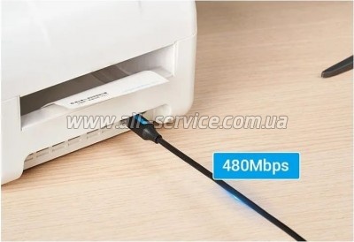 ������ ��� �������� USB-C 2.0 to BM 1.5m 2A black Vention (CQUBG)