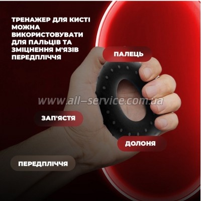  PowerPlay PP-4338 Hand Grip Hard 30   (PP_4338_Black_30kg)