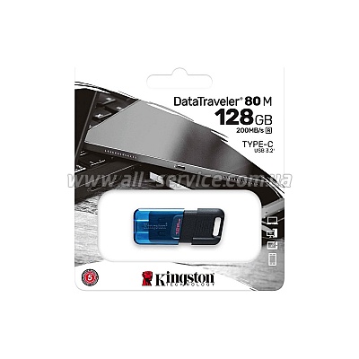  Kingston 64GB DataTraveler 80 M USB-C 3.2 Blue/Black (DT80M/64GB)