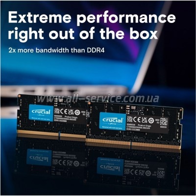     SoDIMM DDR5 32GB 4800 MHz Micron (CT32G48C40S5T)