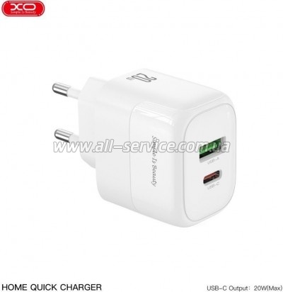 �������� ������� XO 1xUSB QC3.0 + 1xUSB-C PD 20W (XO-QC37)
