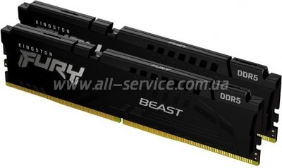    DDR5 16GB (2x8GB) 5600 MHz Beast Black Kingston Fury (ex.HyperX) (KF556C40BBK2-16)