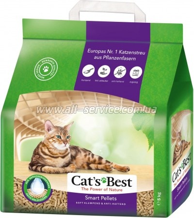 Наполнитель для туалета Cats Best Smart Pellets Древесный комковочный 5 кг (10 л) (4002973000885) Наполнитель для туалета Cats Best Smart Pellets Древесный комковочный 5 кг (10 л) (4002973000885)