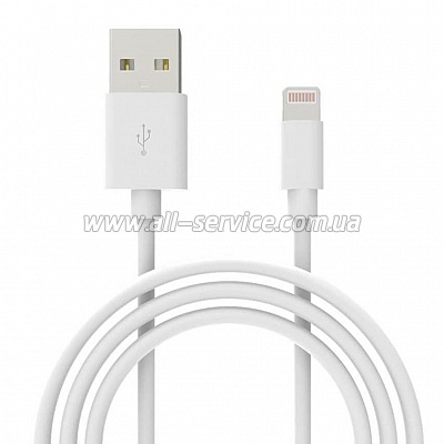   USB 2.0 AM to Lightning 1.0m Cu, 2.1 White Grand-X (PL01W)