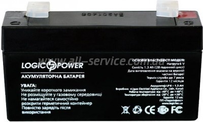 �������������� ������� LogicPower LPM 6V 1.3Ah (4157)