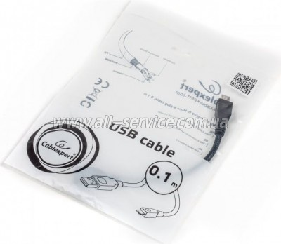���� ������ USB 2.0 AM to Micro 5P 0.1m Cablexpert (CCP-mUSB2-AMBM-0.1M)