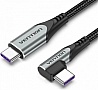 ���� ������ USB-C to USB-C 1.0m 5A 90� corner aluminum gray Vention (TAKHF)