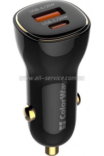 �������� ���������� ColorWay PowerDelivery PPS USB USB-A + USB-C Black (CW-CHA046PD-BK)