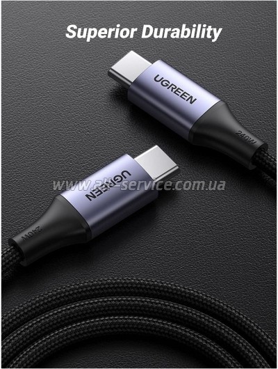 ���� ������ USB-C to USB-C 2.0m 240W space gray Ugreen (90440)