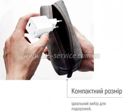 �������� ������� ColorWay GaN Mini 25W PD (CW-CHS052PDC-WT)