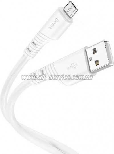 ���� ������ USB 2.0 AM to Micro 5P 1.0m Crystal color silicone X97 white HOCO (6931474799838)