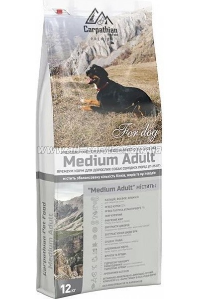 Сухой корм для собак Carpathian Pet Food Medium Adult 12 кг (4820111140695) Сухой корм для собак Carpathian Pet Food Medium Adult 12 кг (4820111140695)