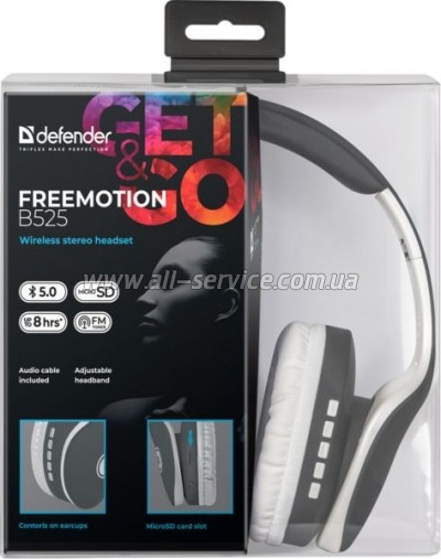 �������� Defender FreeMotion B525 Bluetooth Gray-White (63527)