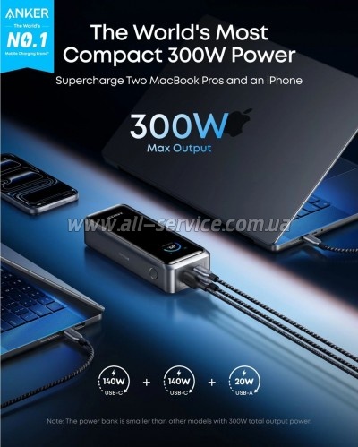 ������� ������������� Anker 26000mAh Prime PD 300W Black (A110AH11)