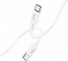 ���� ������ USB-C to USB-C 1.0m Magic silicone PD 60W X87 white HOCO (6931474783264)