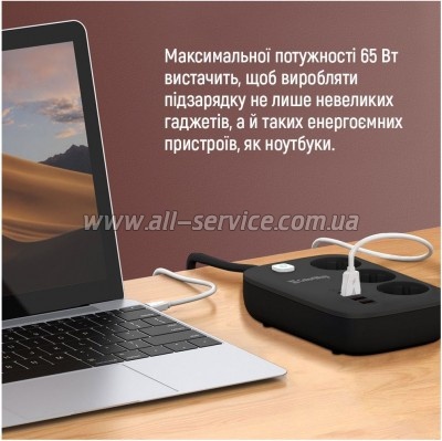 ������� ������ ������� ColorWay CW-CHE34PDB 3 ���/ 4USB GaN3 Pro (CW-CHE34PDB)