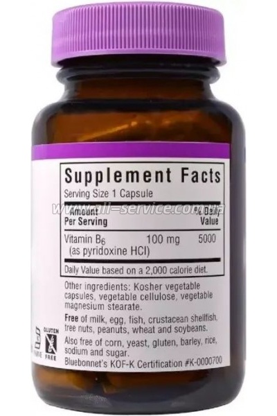  Bluebonnet Nutrition  B6 100 , Vitamin B6, 90   (BLB0430)
