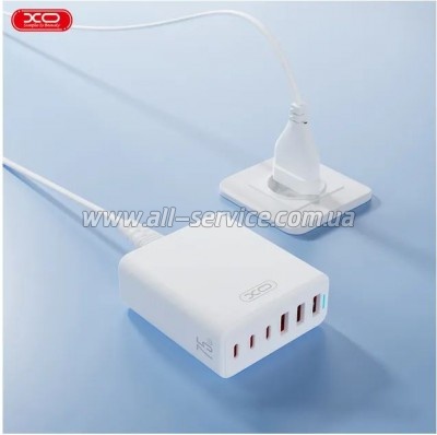 �������� ������� XO L133 3xUSB-A + 3xUSB-C 75W White (L133.white)
