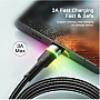 ���� ������ USB 2.0 AM to USB-C 2.0m 3A LED black Essager (EXCT-XCDA01)