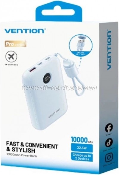 ������� ������������� Vention 20000mAh 22.5W PD Blue (FKBL0-C)