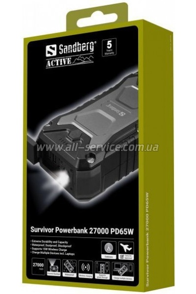 ������� ������������� Sandberg 27000mAh Survivor PD/ 65W (420-99)