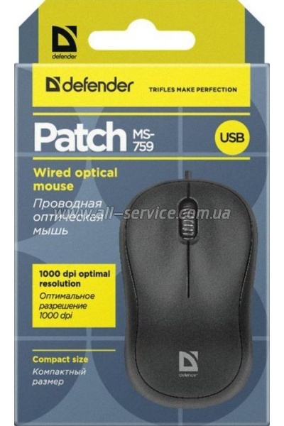  Defender Patch MS-759 Black (52759)