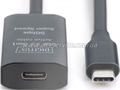 ���� ������ USB-� to USB-C 10.0m M/F USB3.2 Gen1 Active 5G Digitus (DA-73109)