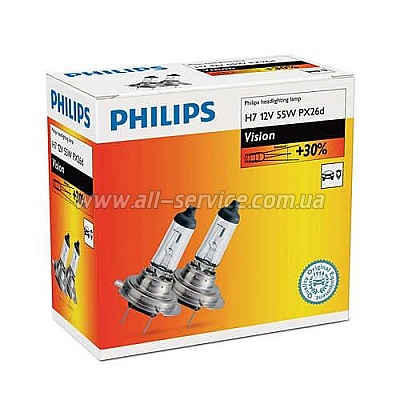    Philips H7 Vision, 3200K (12972PRC2)