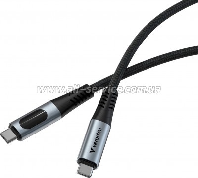 ���� ������ USB-C to USB-C 1.2m with display 240W black Verbatim (31849)
