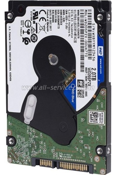  2TB WESTERN DIGITAL Blue SATA 3.0 128 MB (WD20SPZX)