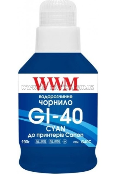  WWM GI-40 Canon GM2040/ G6040 140 Cyan (G40C)