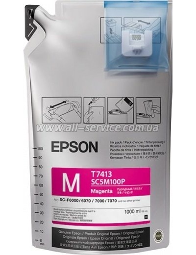  Epson SC-F6000/ 7000 UltraChrome DS Magenta (1Lx6packs) (C13T741300)