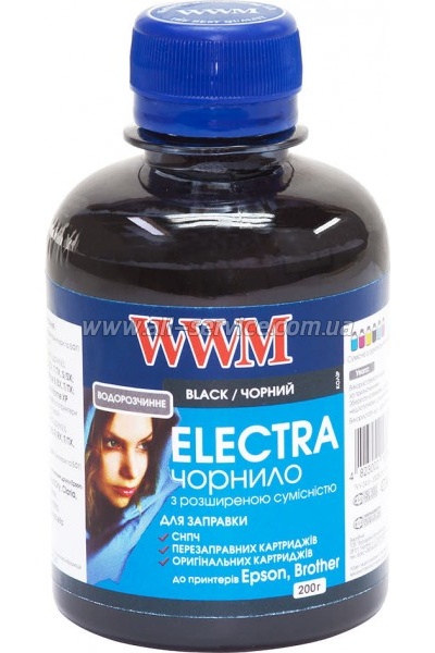 Чернила WWM 200г EPSON UNIVERSAL ELECTRA Black (EU/B) Чернила WWM 200г EPSON UNIVERSAL ELECTRA Black (EU/B)