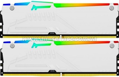     DDR5 64GB (2x32GB) 6000 MHz Beast White RGB EXPO Kingston Fury (ex.HyperX) (KF560C30BWEAK2-64)