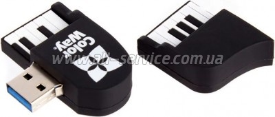 e ColorWay Piano 64GB 3.0 Black (CW-USBPO64)