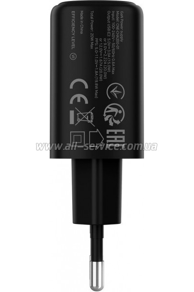 �������� ������� Canyon OnCharge 200 20W 1xPD EU Black (CNE-CHA200-11)